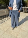 TENSEL BOL PANTALON MAVİ
