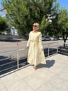 TENSEL CUPRA ELBİSE SARI