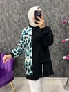 TENSEL KUMAŞ KAPŞONLU TUNİK