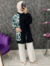 TENSEL KUMAŞ KAPŞONLU TUNİK