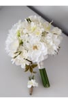 Beyaz Yasemin Gerbera Gelin Çiçeği- Premium Gelin Buketi Yaka Çiçeği 2'li Set