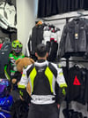 Alpinestars Deri Ceketi Beyaz-Sarı Hörgüçlü