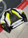 Alpinestars Deri Ceketi Beyaz-Sarı Hörgüçlü