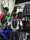 Alpinestars Deri Ceketi Çizgili Hörgüçsüz Kırmızı