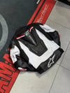 Alpinestars Deri Ceketi Çizgili Hörgüçsüz Kırmızı
