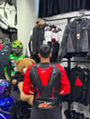 Alpinestars Deri Ceketi Hörgüçlü Kırmızı-Turuncu