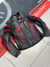 Alpinestars Deri Ceketi Siyah-Kırmızı Hörgüçlü