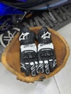 Alpinestars Deri Eldiveni Gp Pro Beyaz-Siyah