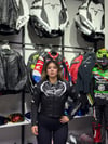 Alpinestars Kadın Deri Ceketi Siyah-Beyaz