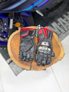 Dainese Deri Eldiveni Siyah-Kırmızı Titanyum
