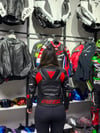 Dainese Kadın Deri Ceketi Kırmızı Kanatlı