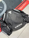 Dainese Pro Hörgüçsüz Deri Ceketi Siyah-Beyaz