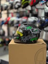 MT Kids Skull Hero Siyah Yeşil Çocuk Motosiklet Kaskı