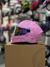 MT Love Hearts Pembe Full Face Motosiklet Kaskı