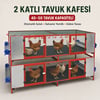 Tavuk Kafesi 2 Katlı Otomatik Suluklu Tavuk Kafesi 40/50 Kapasiteli