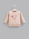 %100 Pamuk 3'lü Erkek Bebek Takımı - Kapüşonlu Çıtçıtlı Hırka, Baskılı Sweatshirt ve Pantolon Seti - Miniccobaby