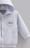 %100 Pamuk 3'lü Erkek Bebek Takımı - Kapüşonlu Çıtçıtlı Hırka, Baskılı Sweatshirt ve Pantolon Seti - Miniccobaby