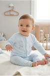 %100 Pamuk Erkek Bebek Takımı İnce Nefes Alabilen Kumaş Nakışlı 2'li Alt Üst Takım