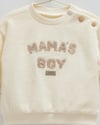 %100 Pamuk Mama's Boy Erkek Bebek Triko Takım - (3-18 Ay) Dışı triko, içi penye