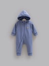3 İplik Şardonlu Erkek Bebek Tulumu Kışlık İçi Tüylü Kapüşonlu Tulum - Miniccobaby