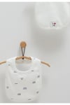 3LÜ MAMA ÖNLÜK (0-12 AY BEBEKLER İÇİN UYUMLU) 3'lü Önlük %100 PAMUK Mama Önlüğü EKRU RENK