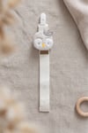 Bebek Emzik Askısı Çıtçıtlı Klipsli - Gümüş Taçlı Peluş Penguen Desenli (0-24 ay)