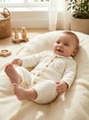ERKEK BEBEK TULUMU NATURAL PALM SERİSİ (1-3 , 3-6 AYLAR PATİKLİ 6-9 , 9-12 AYLAR PATİKSİZ)