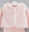Kız Bebek 3'lü Takımı Pembe Peluş Yelekli Kapitone Altlı Uzun Kollu Body 3'lü Bebek Takımı - Miniccobaby
