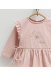 KIZ BEBEK ELBİSE FİYONK DETAYLI 100%PAMUK