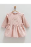 KIZ BEBEK ELBİSE FİYONK DETAYLI 100%PAMUK