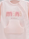 Kız Bebek Tulumu Mini Yazılı Kapitone Cepli Pamuklu Uzun Kollu Patikli Tulum - Miniccobaby