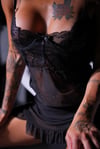 siyah tül babydoll