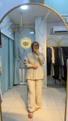 JENNE İPEK NAKIŞLI BEJ TAKIM  