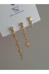 3'lü Jullsy Gold Küpe