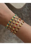 Bordo Gold Detay Ayarlanabilir Bileklik