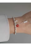 Çelik charm detaylı bileklik