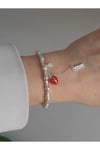 Çelik charm detaylı bileklik