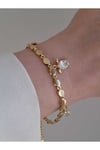 Çelik Charm Gold Bileklik Stainless Steel Logolu Kararmalara Karşı Dayanıklıdır 17+5cm
