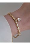 Çelik Charm Gold Bileklik Stainless Steel Logolu Kararmalara Karşı Dayanıklıdır 17+5cm