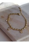 Çelik Charm Gold Bileklik Stainless Steel Logolu Kararmalara Karşı Dayanıklıdır 17+5cm
