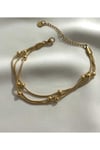 Çelik gold 3 lü top bileklik