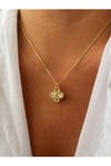 Çelik gold cleef kolye
