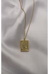 Çelik gold tarot kolye