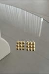 Çelik gold topçuk küpe