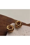 Çelik Gold Vintage Görünümlü Küpe