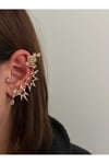 Çelik Mini Yıldız Detaylı Earcuff
