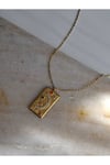Çelik Minimal Taş Gold Kolye