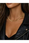 Çelik Pul Gold Kolye (Kararmalara karşı dayanıklıdır)