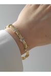 Çelik series gold taş detay bileklik 16+2cm