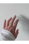 Cuby 2'li görünüm gold yüzük